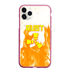 Чехол iPhone 11 Pro матовый Rust flame