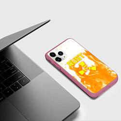 Чехол iPhone 11 Pro матовый Rust flame, цвет: 3D-малиновый — фото 2