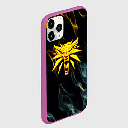 Чехол iPhone 11 Pro матовый Ведьмак огненный стиль, цвет: 3D-фиолетовый — фото 2