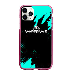 Чехол iPhone 11 Pro матовый Warframe краски голубые