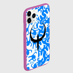 Чехол iPhone 11 Pro матовый Ъуъ съука x quake, цвет: 3D-фиолетовый — фото 2