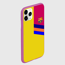 Чехол iPhone 11 Pro матовый Барселона фк клуб геометрия, цвет: 3D-фиолетовый — фото 2