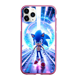 Чехол iPhone 11 Pro матовый Sonic неоновые крылья