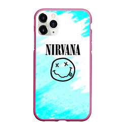 Чехол iPhone 11 Pro матовый Nirvana rock music color