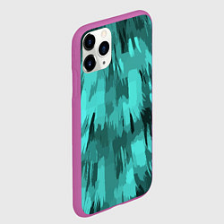 Чехол iPhone 11 Pro матовый Бирюзовый камуфляж, цвет: 3D-фиолетовый — фото 2