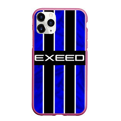 Чехол iPhone 11 Pro матовый Exeed - синие полосы