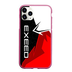 Чехол iPhone 11 Pro матовый Exeed - красно-белый