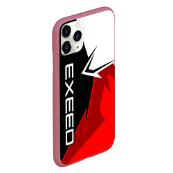 Чехол iPhone 11 Pro матовый Exeed - красно-белый, цвет: 3D-малиновый — фото 2