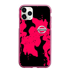 Чехол iPhone 11 Pro матовый Nissan fire pink, цвет: 3D-малиновый