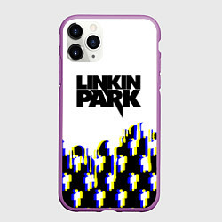 Чехол iPhone 11 Pro матовый Linkin park human, цвет: 3D-фиолетовый