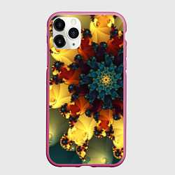 Чехол iPhone 11 Pro матовый Психоделика, цвет: 3D-малиновый