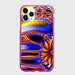 Чехол iPhone 11 Pro матовый Психоделика стекло