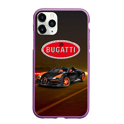 Чехол iPhone 11 Pro матовый Bugatti on the night route