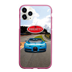 Чехол iPhone 11 Pro матовый Bugatti - motorsport racing route