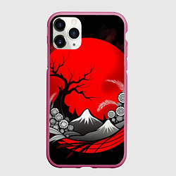 Чехол iPhone 11 Pro матовый Природа Японии - абстракция