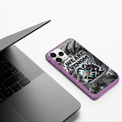 Чехол iPhone 11 Pro матовый We are Venom - graffiti, цвет: 3D-фиолетовый — фото 2