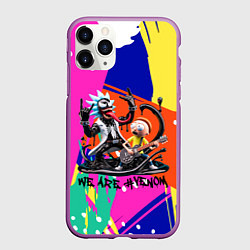 Чехол iPhone 11 Pro матовый Rick-Venom and Morty - rock group