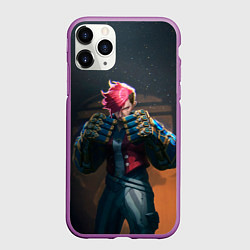 Чехол iPhone 11 Pro матовый Вай в силовых перчатках Аркейн