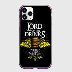 Чехол iPhone 11 Pro матовый Lord of the drinks, цвет: 3D-фиолетовый