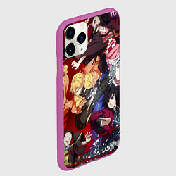 Чехол iPhone 11 Pro матовый Клинок, рассекающий демонов аниме, цвет: 3D-фиолетовый — фото 2