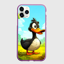 Чехол iPhone 11 Pro матовый Веселая уточка