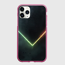 Чехол iPhone 11 Pro матовый Треугольник градиентом