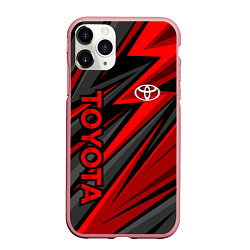 Чехол iPhone 11 Pro матовый Toyota - красный спортивный