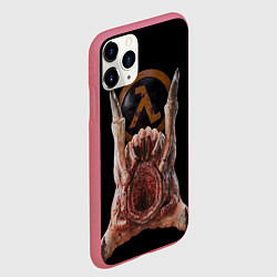 Чехол iPhone 11 Pro матовый Half life - headcrab, цвет: 3D-малиновый — фото 2