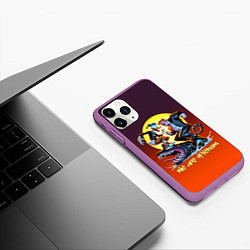 Чехол iPhone 11 Pro матовый Two Donalds and Venom - meme, цвет: 3D-фиолетовый — фото 2