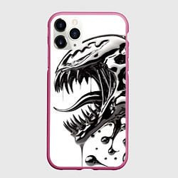 Чехол iPhone 11 Pro матовый Свирепая морда Венома - ядовитая слизь