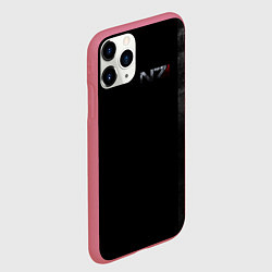 Чехол iPhone 11 Pro матовый Shepard N7 - темный, цвет: 3D-малиновый — фото 2