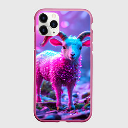 Чехол iPhone 11 Pro матовый Козлик в розовом, цвет: 3D-малиновый