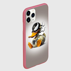 Чехол iPhone 11 Pro матовый Venom Duck - ai art fantasy, цвет: 3D-малиновый — фото 2