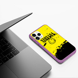Чехол iPhone 11 Pro матовый Нирвана мазки, цвет: 3D-фиолетовый — фото 2