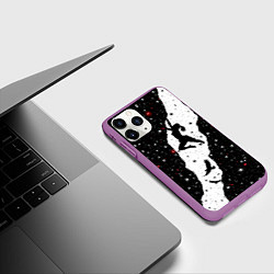 Чехол iPhone 11 Pro матовый Бриллиантовая альпинистка, цвет: 3D-фиолетовый — фото 2