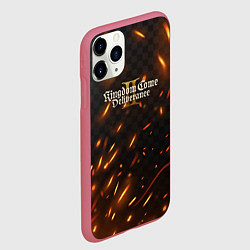 Чехол iPhone 11 Pro матовый Kingdom Come Deliverance 2 искры огня, цвет: 3D-малиновый — фото 2
