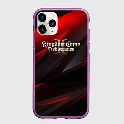 Чехол iPhone 11 Pro матовый Kingdom Come Deliverance 2 red black, цвет: 3D-фиолетовый