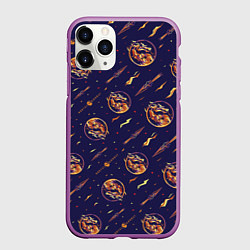Чехол iPhone 11 Pro матовый Mortal Kombat logo pattern