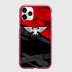 Чехол iPhone 11 Pro матовый Вархаммер - аквила красный, цвет: 3D-малиновый