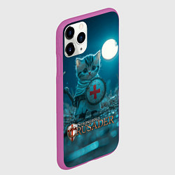 Чехол iPhone 11 Pro матовый Stronghold Crusader котик рыцарь, цвет: 3D-фиолетовый — фото 2