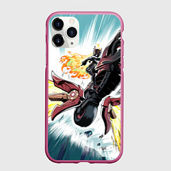 Чехол iPhone 11 Pro матовый Genshin Impact Мавуика на мотоцикле