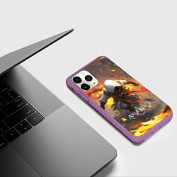 Чехол iPhone 11 Pro матовый Assassins Creed, цвет: 3D-фиолетовый — фото 2