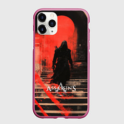 Чехол iPhone 11 Pro матовый Assassins Creed poster style