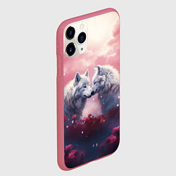 Чехол iPhone 11 Pro матовый Вольчия связь, цвет: 3D-малиновый — фото 2