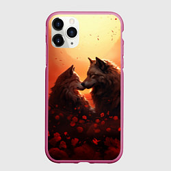 Чехол iPhone 11 Pro матовый Волчья страсть