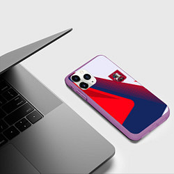 Чехол iPhone 11 Pro матовый Герб Москвы, цвет: 3D-фиолетовый — фото 2