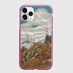 Чехол iPhone 11 Pro матовый Храм на горе