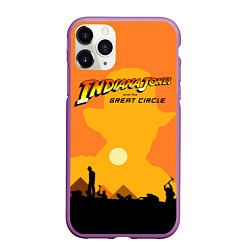 Чехол iPhone 11 Pro матовый Indiana Jones and the Great Circle, цвет: 3D-фиолетовый