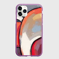 Чехол iPhone 11 Pro матовый Абстракция с кругами