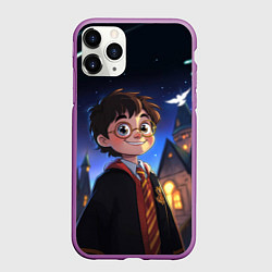Чехол iPhone 11 Pro матовый Гарри Поттер и кометы, цвет: 3D-фиолетовый